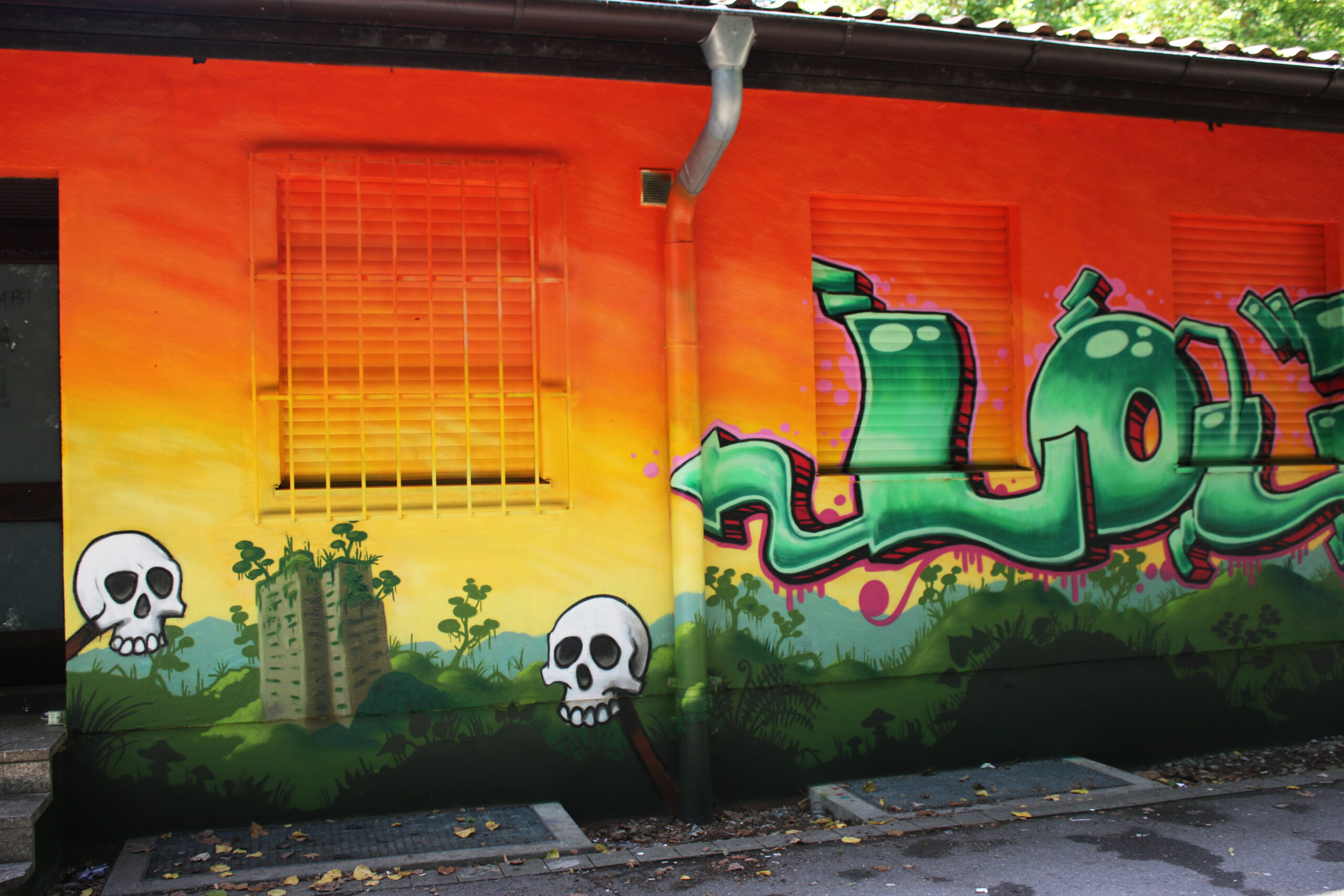 graffiti djungle skulls style louzeh lou zeh ruine ruin augsburg hochfeld